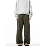 Riolio Men's Jeans High Waist Vintage 2000s Straight Baggy Denim Pants Streetwear Y2K American Style Fashion Wide Leg Denim Trous