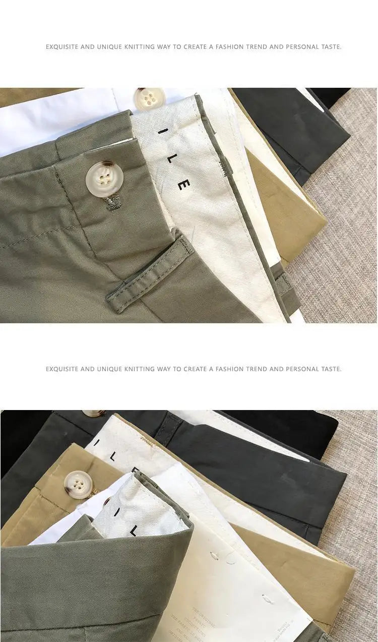 Riolio Autumn Winter Men's Korean Fashion Casual Thin Small Straight Leg Korean Loose Crop Pants Comfortable Versatile Pants