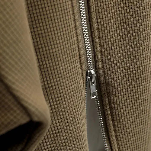 Riolio Korean Casual Sports Suit Large Size Plus Velvet Set Zipper Design Sports Sweatshirt Tying Trousers Casual Simple Two-piece Set