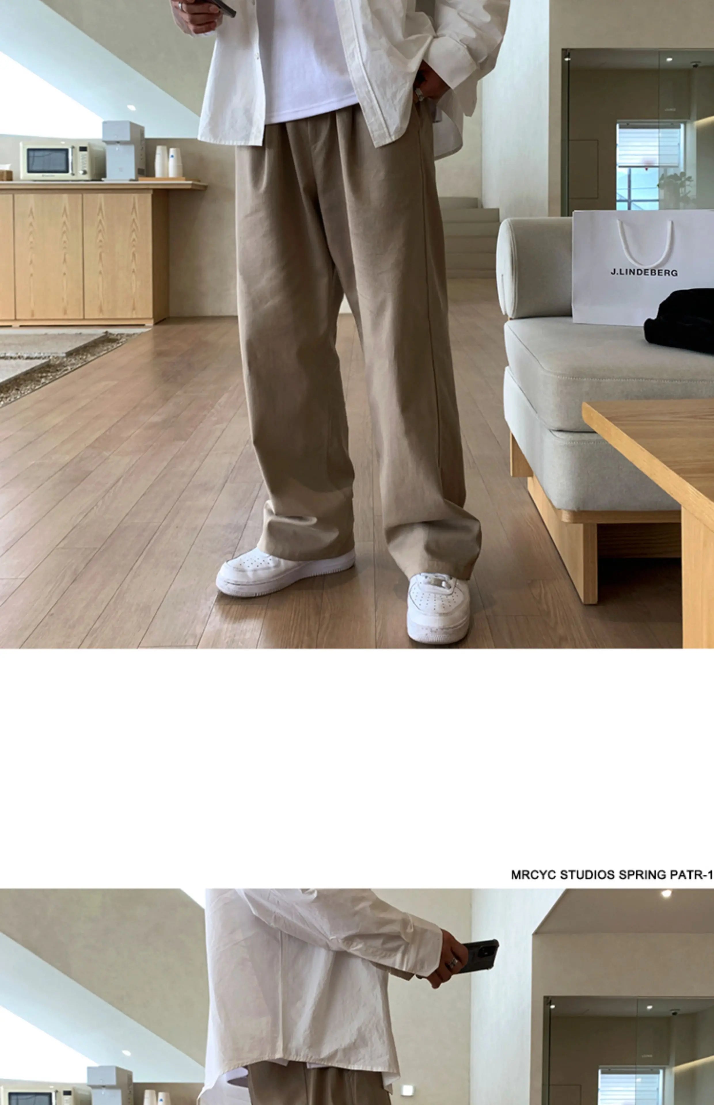 Riolio Korean Style High-end Straight-leg Casual Pants Men's Spring Summer Loose Trousers American 2025 New Trendy Wide-leg Pants Chic