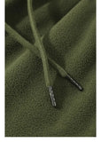 Riolio Double-sided Fleece! Retro Military Green Straight-leg Pants Women Loose Thickened Warm Drawstring Casual Wide-leg Pants Men