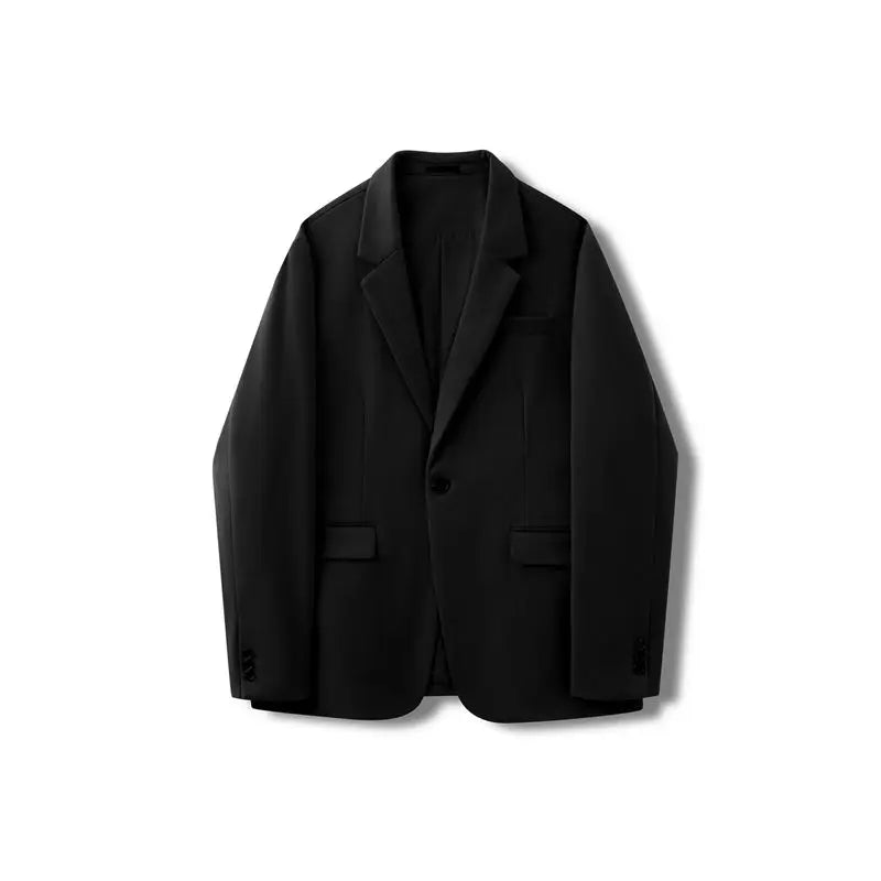 Riolio Simple Button Wooolen Coat Casual Wool Suit Jacket Men's Autumn Winter American High-end Business Casual Thick Wool Suit Top