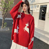 Riolio Autumn Winter Sweaters for Men and Women Couple Ugly Sweaters Korean Fashion Top Christmas New Year Pullovers Streetwear
