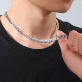 Riolio My Shape Basic Cuban Chain Necklaces for Men Women Punk Figaro Box Curb Chain Chokers Lobster Clasp Fashion Male Jewelry Collar
