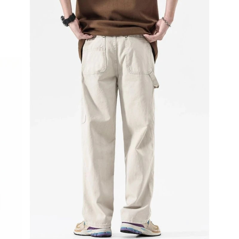 Riolio American High Street Work Pants Spring Autumn New Men's Trousers Straight Japanese Fashion Trend Retro Casual Work Pants Chic