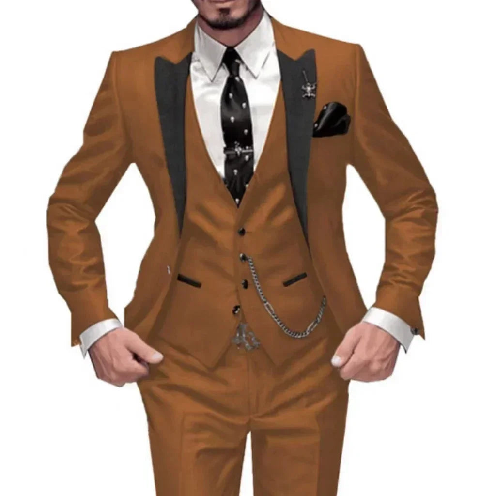 Riolio prom outfits for guys Teal Green Suit for Men,full Man Suit,3 Pieces Blazer Vest and Pants Set,men's Suit for Wedding ,daily Life,business,party