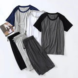 Riolio Pijamas for Mens Thin Loose Short-sleeved Shorts Summer Can Be Worn Outside Sportswear Suit Pijama Mens Sleepwear Clothes