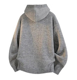 Riolio American-style autumn/winter streetwear unisex trendy hooded knit sweaters for couples with loose-fit retro Harajuku casual tops