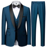 Riolio Suit Coat Pants Vest 3 Pcs Set / Fashion Men's Casual Boutique Business Wedding Groom Dress Blazers Jacket Trousers