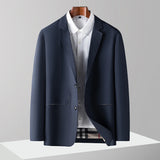 Riolio High-quality Thousand-bird Check Double-sided Woolen Coat for Men Korean Casual Suit Collar Short Casual Woolen Coat  Blazers