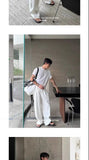 Riolio Summer Cityboy Pants Texture Soft Single Pleated Straight Casual Pants Men's Korean Retro High-end Loose Trousers Aesthetic Wear