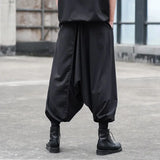 Riolio Mens Wide-Leg Cuffed Pants Y2k Gothic Harem Pants Streetwear Japanese Harajuku Campus Joggers Casual Pants Men'S Clothing 2025