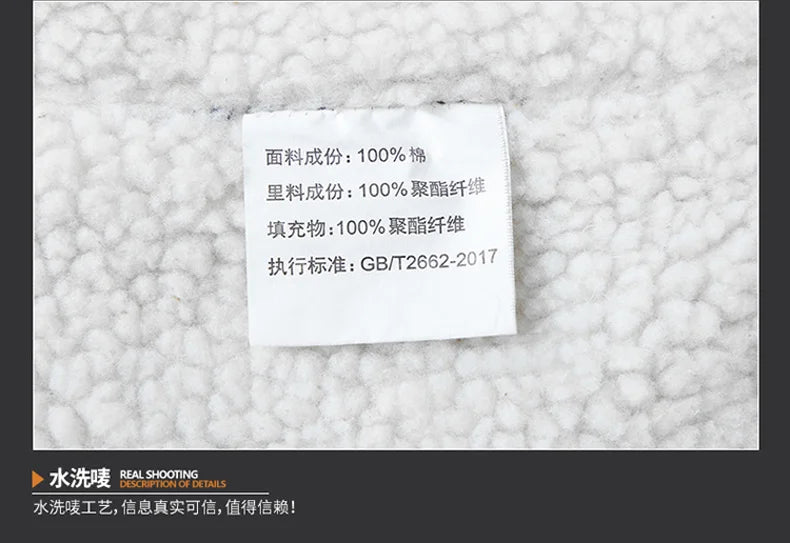Riolio Winter Mens Jacket Warm Corduroy Jackets and Coats Fur Collar Winter Casual Coats Outwear Male Thermal Cotton Jacket Streetwear