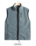 Riolio Outdoor Sleeveless Coats Vests Male Warm Cotton Waistcoat Autumn Jackets Thick Vests Man Classic  Lamb Cashmere Men Fleece Vest