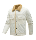 Riolio Autumn Brand Men's Jacket Winter Thick Velvet Jacket Men's Quality Lamb Wool New Jacket Corduroy Cotton Jacket Men's Clothing