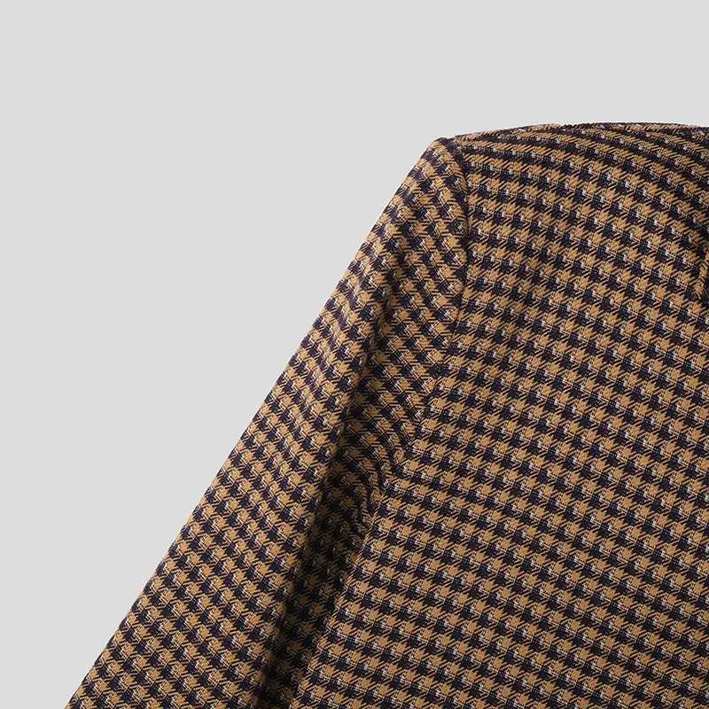 Riolio Men's Jackets Plaid Lapel Long Sleeve Button Fashion Casual Male Crop Coats Spring Streetwear Thin Jackets S-5XL INCERUN