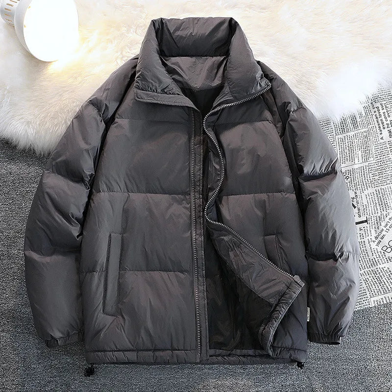 Riolio Comfortable Coat Men's Parkas Winter  Down Cotton Jacket High Quality New Solid Color Casual Youth Warm Full Zipper Top
