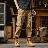 Riolio Joggers Cargo Pants Men Casual Multi Pocket Male Trousers Sweatpants Streetwear Techwear Tactical Track Black Pants Men
