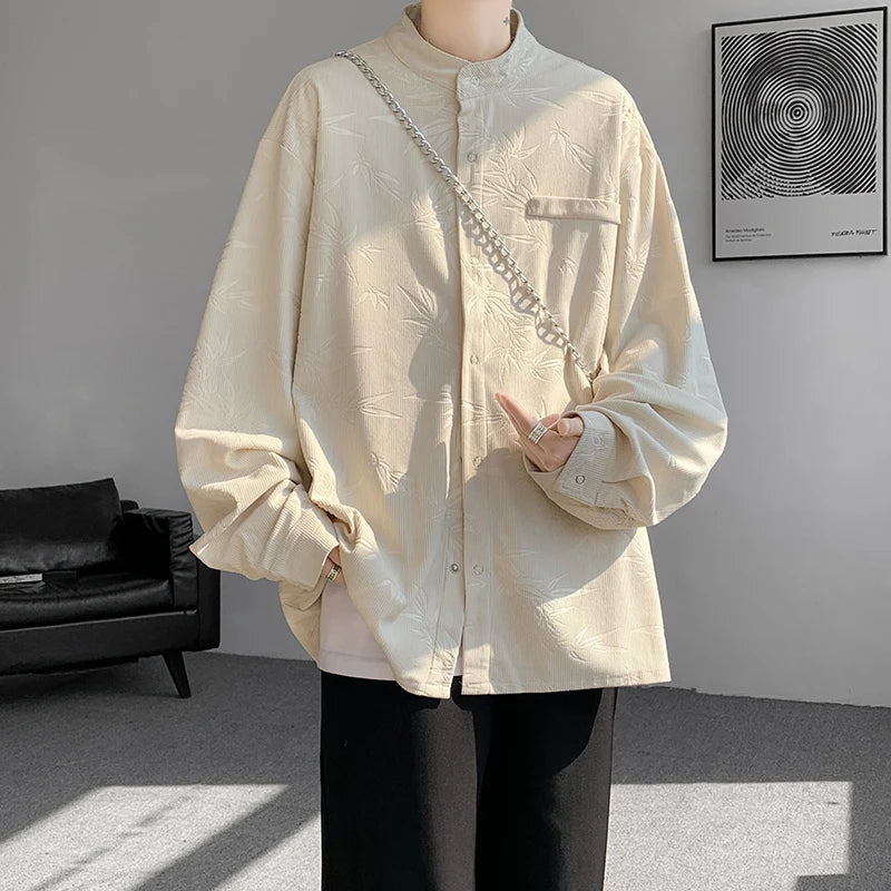 Riolio Spring Summer Printed Long Sleeve Shirts Man 2024 Casual Oversize Blouse Fashion Male Cardigan Korean Clothing Plus Size 5XL-M