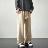Riolio Winter Thickened Pants Men Warm Oversized Wide Leg Pants Men Streetwear Loose Straight Pants Mens Black Beige Thick Trousers