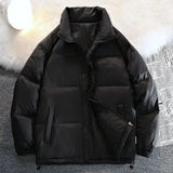 Riolio Comfortable Coat Men's Parkas Winter  Down Cotton Jacket High Quality New Solid Color Casual Youth Warm Full Zipper Top