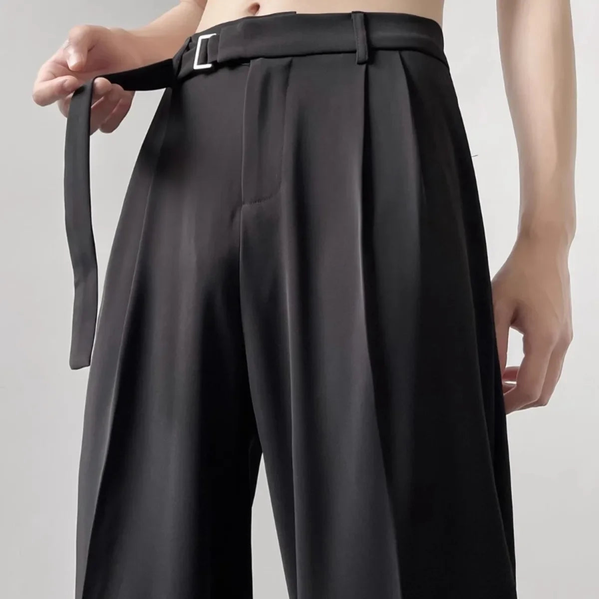 Riolio Casualsuit Pants Men's Autumn Japanese Light Luxury Draped Trousers Loose-fit Straight-leg Versatile Wide-leg Long Pants