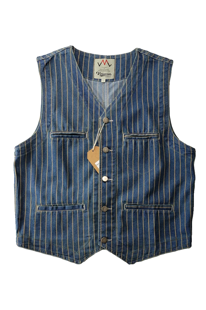 Riolio Waed Cotton Denim Vest American Casual Vintage Sle Button up Ameika Khaki oulder Pad Linen Pants Spring Season
