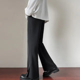 Riolio Brown Black Suit Pants Men Slim Fit Social Mens Dress Pants Korean Loose Straight Casual Pants Mens Office Formal Trousers S-3XL