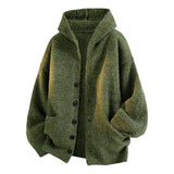 Riolio American-style autumn/winter streetwear unisex trendy hooded knit sweaters for couples with loose-fit retro Harajuku casual tops