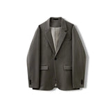 Riolio Simple Button Wooolen Coat Casual Wool Suit Jacket Men's Autumn Winter American High-end Business Casual Thick Wool Suit Top
