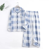 Riolio Plaid Design Multi Colors Warm Cotton Flannel Long-sleeved Trousers Pajamas for Men Autumn and Winter Homewear Sleepwear Sets