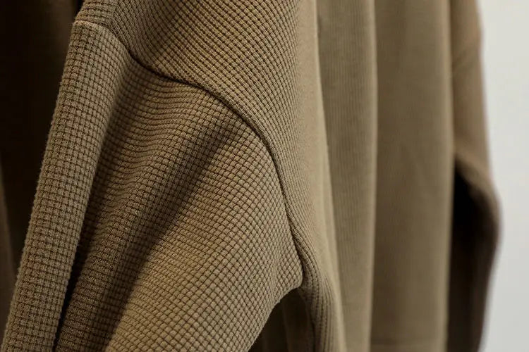 Riolio Korean Casual Sports Suit Large Size Plus Velvet Set Zipper Design Sports Sweatshirt Tying Trousers Casual Simple Two-piece Set