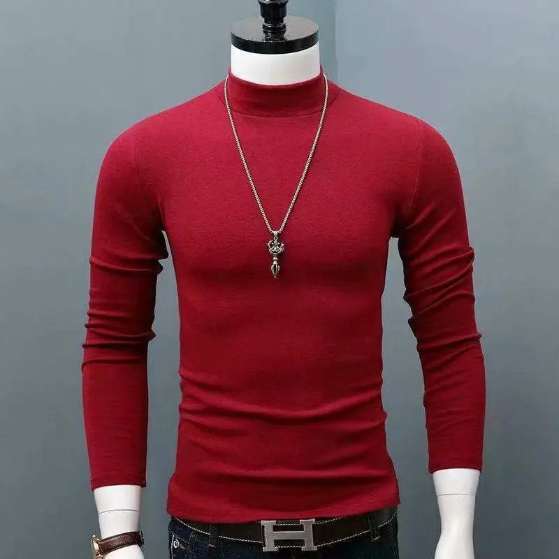 Riolio Man Thermal Turtleneck Casual Sleepwear Shirt S-2XL Sleeve Long Slim Coat 5colors Basic Sweater Bottom Winter