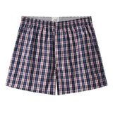 Riolio S-XL Mens Cotton Underwear Boxer Shorts Casual Plaid Elastic Waistband Button Mens Boxer Underwear Comfortable Shorts for Home