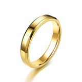 Riolio New Classic Glossy Ring Men Temperament Fashion Stainless Steel Round Finger Ring For Men Jewelry Gift