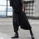 Riolio Mens Wide-Leg Cuffed Pants Y2k Gothic Harem Pants Streetwear Japanese Harajuku Campus Joggers Casual Pants Men'S Clothing 2025