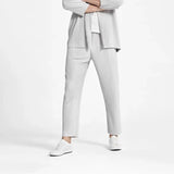 Riolio Summer Casual Pants Men Fashion Gray Black Straight Pants Men Japanese Streetwear Loose Pleated Pants Mens Ice Silk Trousers