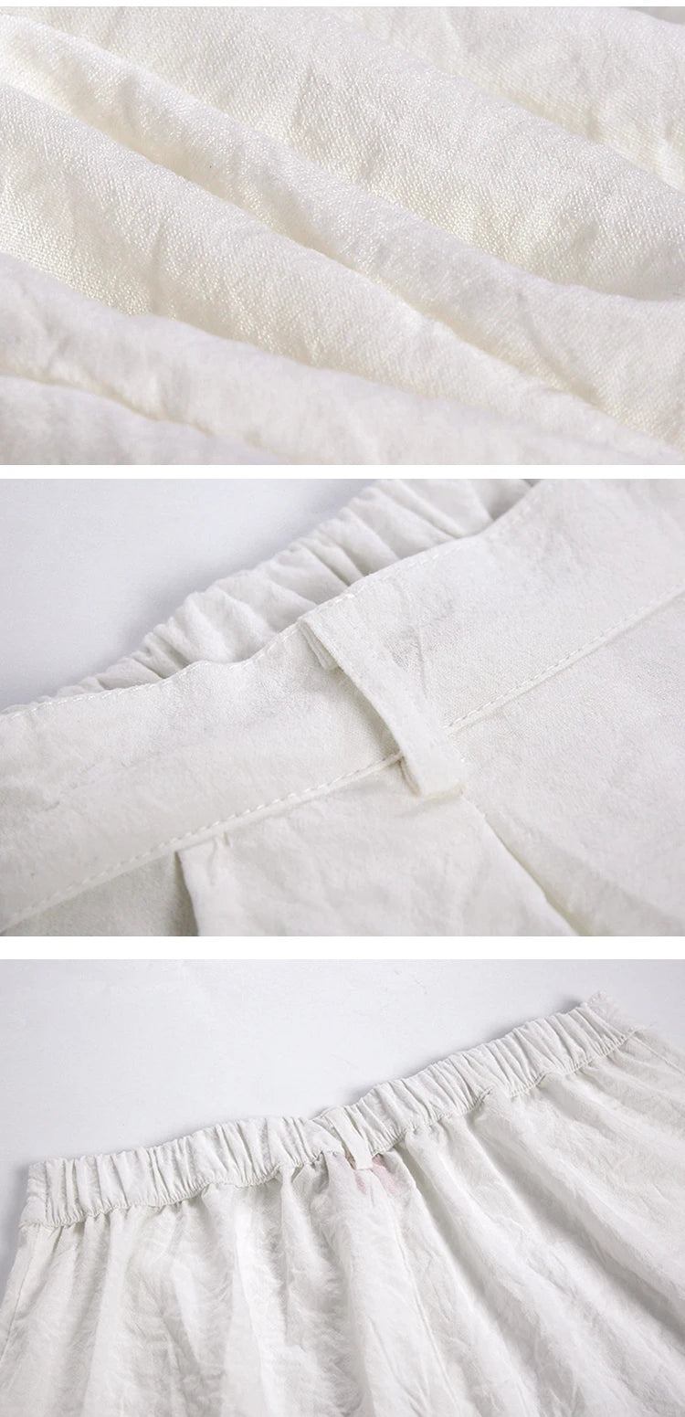 Riolio Summer Thin Linen Men's Pants Loose Straight Pants Korean Cotton Linen Casual Trousers Draped Wide-leg Pants Aesthetic Urban