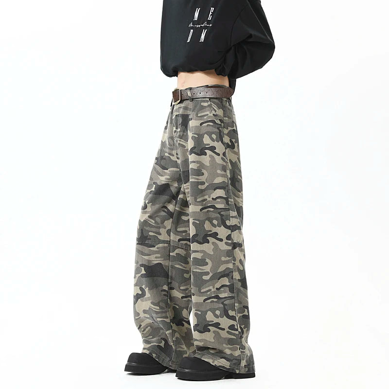 Riolio Summer Outdoor Casual Pants men Camouflage Straight Leg Breathable Comfort Travel Hiking Military Jogger Streetwear man Trousers