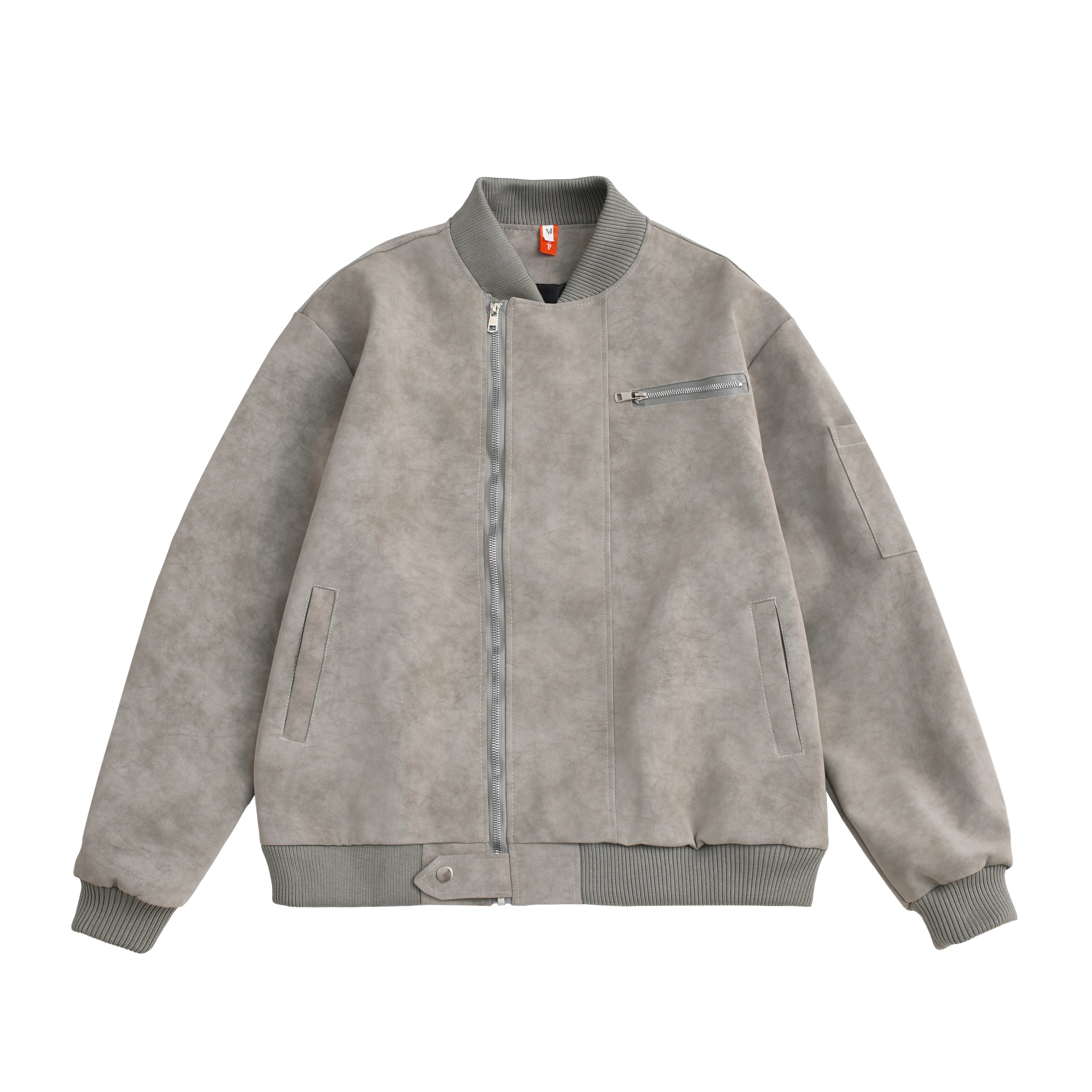 Riolio American Baseball Jacket Men's Autumn Winter Korean Style Trendy Loose Silhouette Work Jacket Handsome High-end Motorcycle Suit