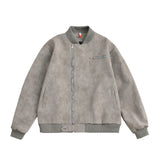 Riolio American Baseball Jacket Men's Autumn Winter Korean Style Trendy Loose Silhouette Work Jacket Handsome High-end Motorcycle Suit