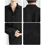 Riolio Shirt Men Solid  Long sleeved Shirt For Men Korean Fashion Shirts Comfortable Blouses Casual Loose Classic Single Breasted Shirt