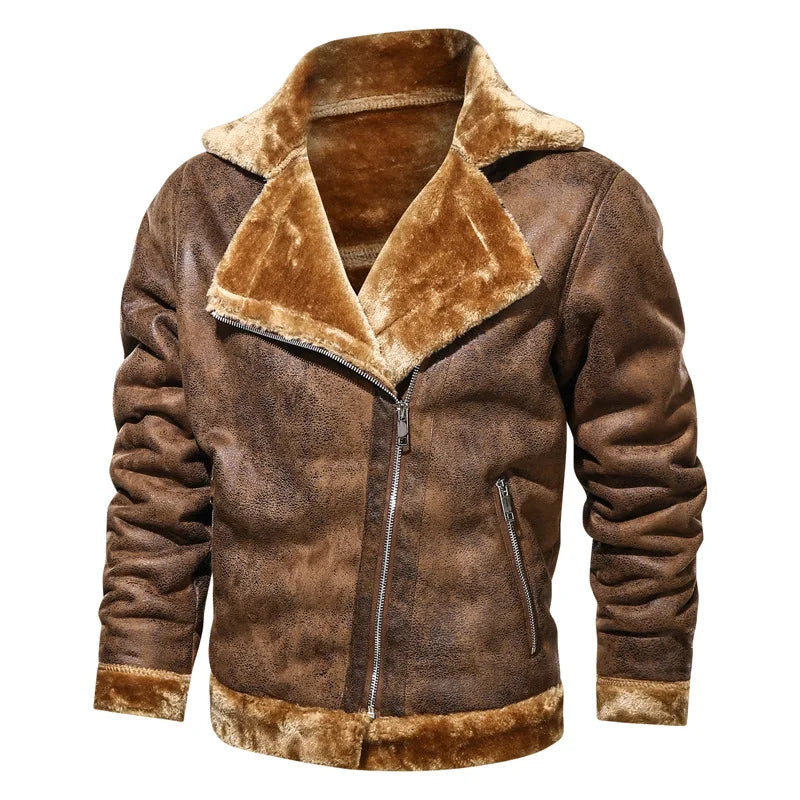 Riolio Mens High Quality Leather Jackets Business Slim Genuine Leather Bomber Jacket Men Real Leather Flights Jacket Black Pilot Coats