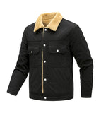 Riolio Autumn Brand Men's Jacket Winter Thick Velvet Jacket Men's Quality Lamb Wool New Jacket Corduroy Cotton Jacket Men's Clothing