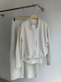 Riolio Korean Casual Sports High-end Suit Autumn Sweatshirt Fake Two-piece Spring Fashion Trend Casual Loose Suit Aesthetic Academy