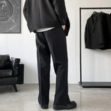 Riolio Pants Men Trousers Casual Autumn New Arrival Front-slit Fashion Straight High Street Office Clothes Simple Business Harajuku