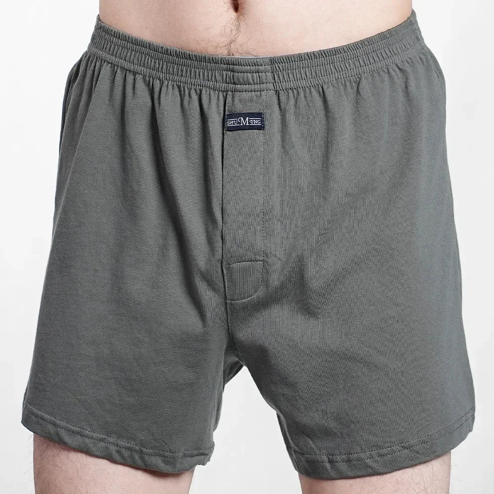 Riolio Men's 100% Cotton Boxer Shorts Foreskin Underwear High Waist Big Underpants Casual Plaid Plus Size Aro Alo Allo Pants M-3XL