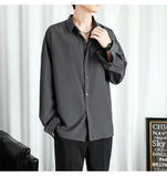 Riolio Shirt Men Solid  Long sleeved Shirt For Men Korean Fashion Shirts Comfortable Blouses Casual Loose Classic Single Breasted Shirt