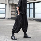 Riolio Mens Wide-Leg Cuffed Pants Y2k Gothic Harem Pants Streetwear Japanese Harajuku Campus Joggers Casual Pants Men'S Clothing 2025