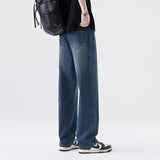 Riolio Blue Baggy Jeans Men Fashion Casual Retro Straight Jeans Men Streetwear Hip-hop Loose Vintage Jeans Mens Denim Trousers M-3XL